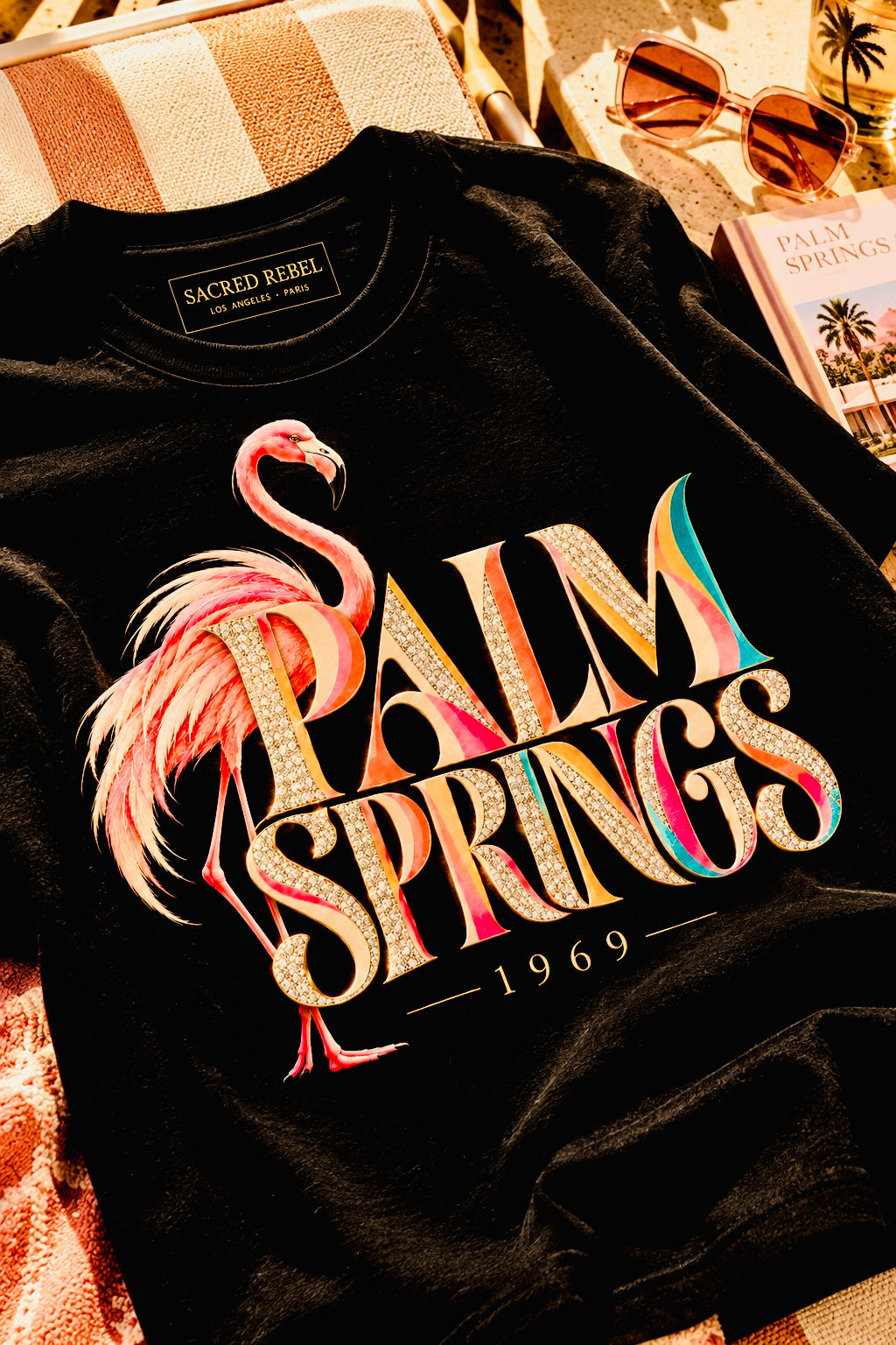 Palm Springs Special Edition Black Organic Tee