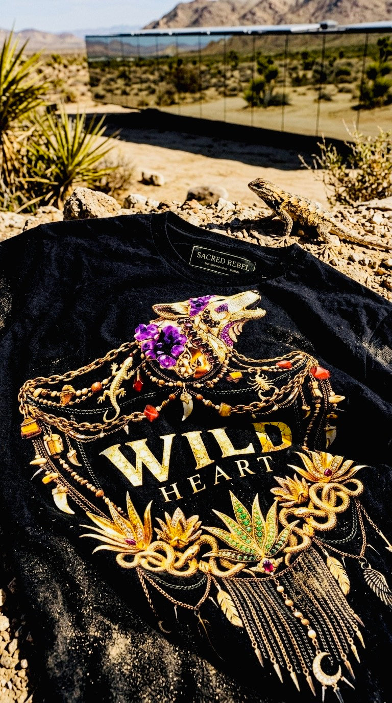 Wild Heart Black Organic Tee