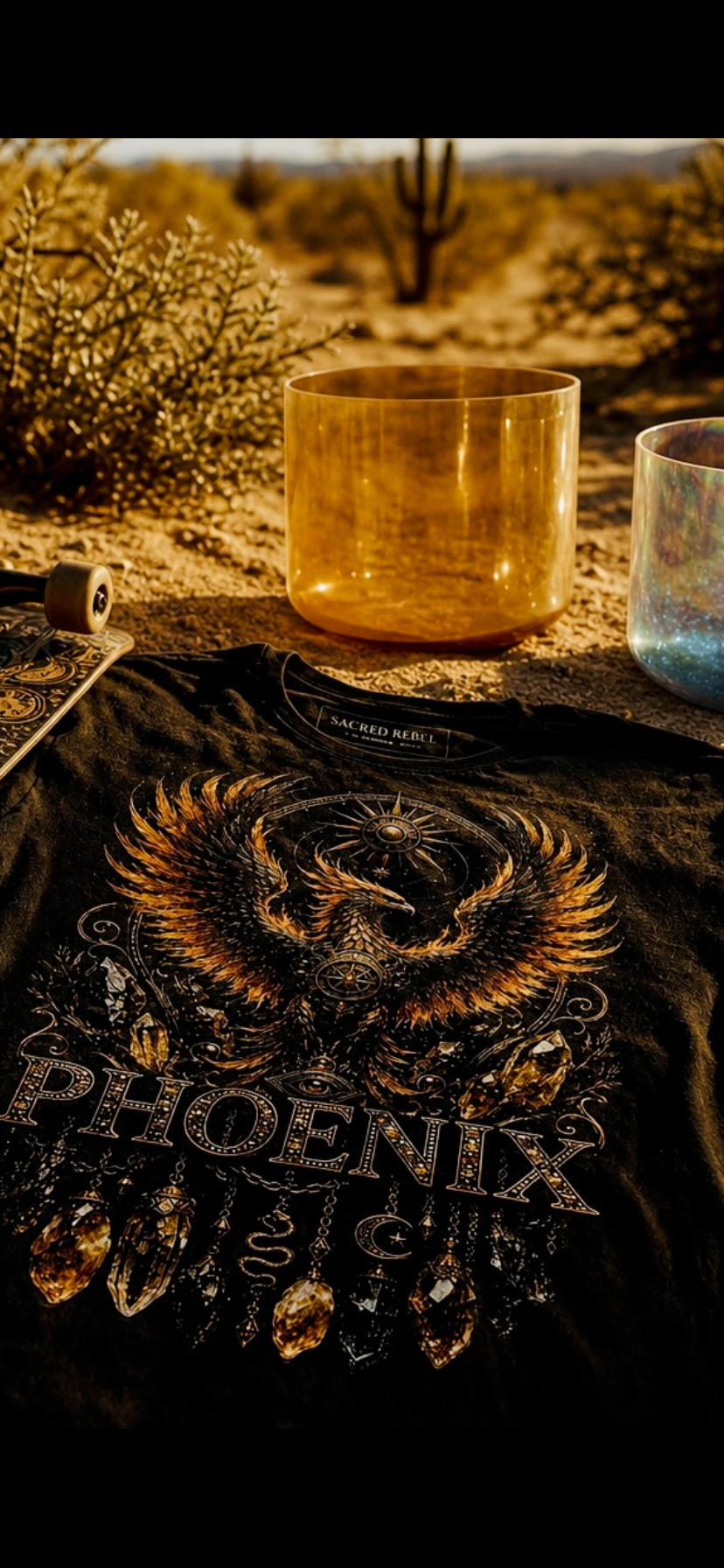 Phoenix Black Organic Tee