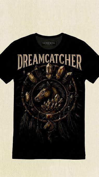 Dreamcatcher Black Organic Tee