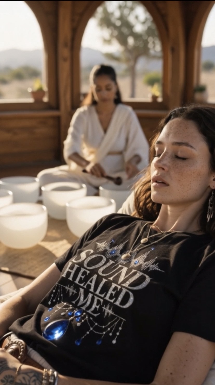 Sound Healed Me Black Organic Tee