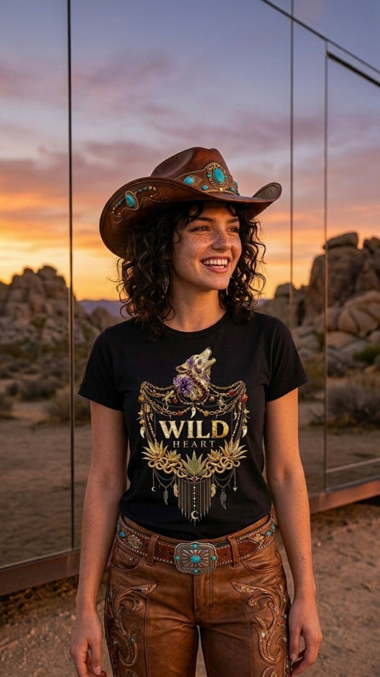 Wild Heart Black Organic Tee
