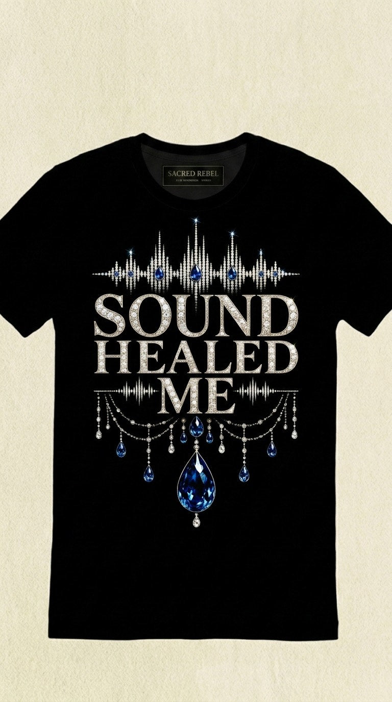 Sound Healed Me Black Organic Tee
