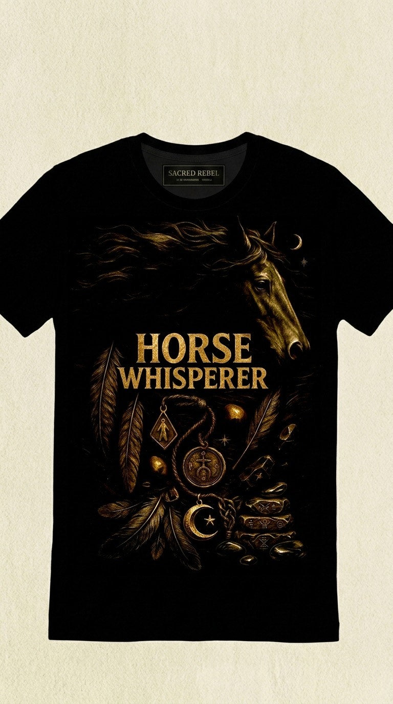Horse Whisperer Black Organic Tee