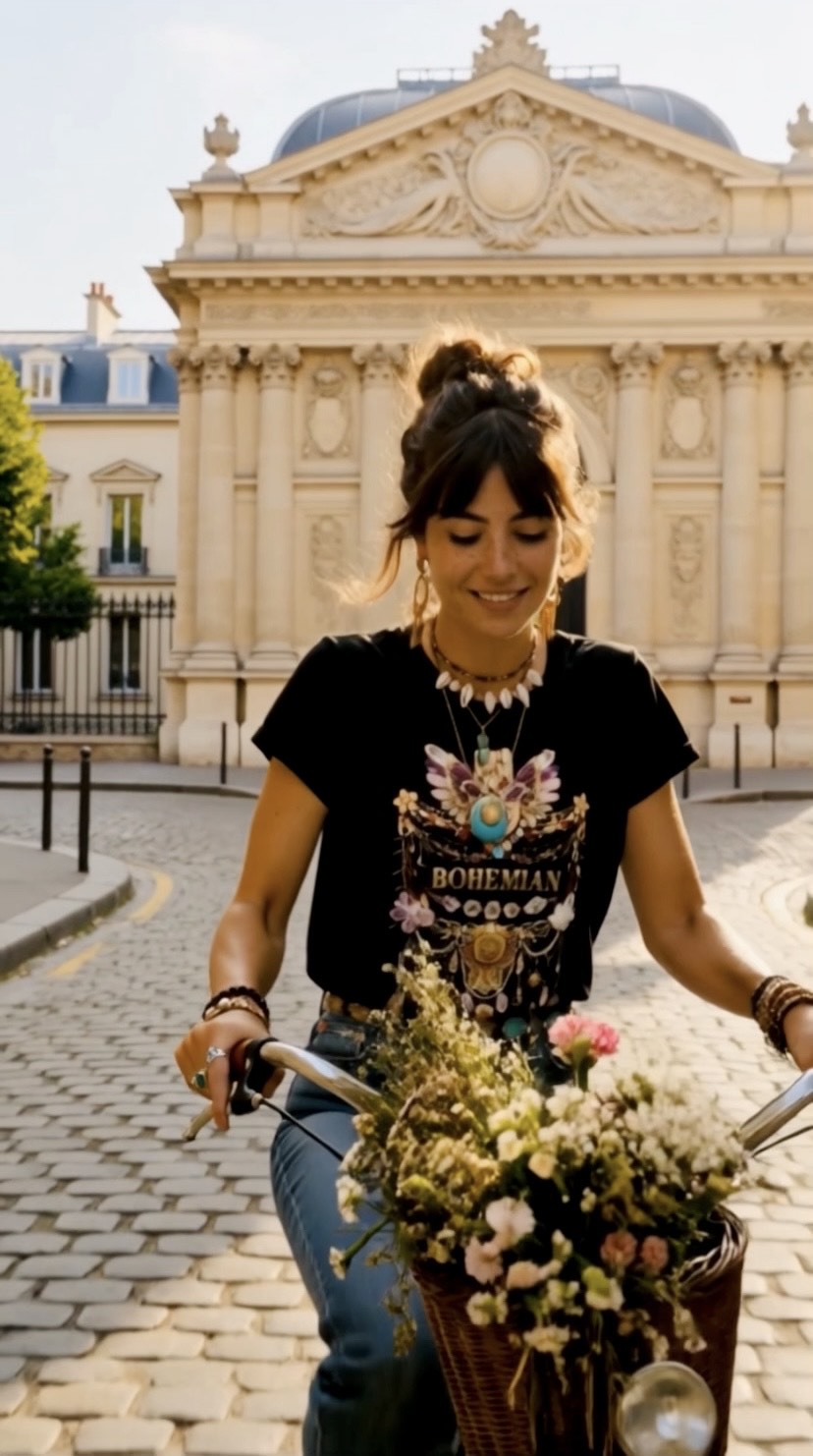 Bohemian Black Organic Tee