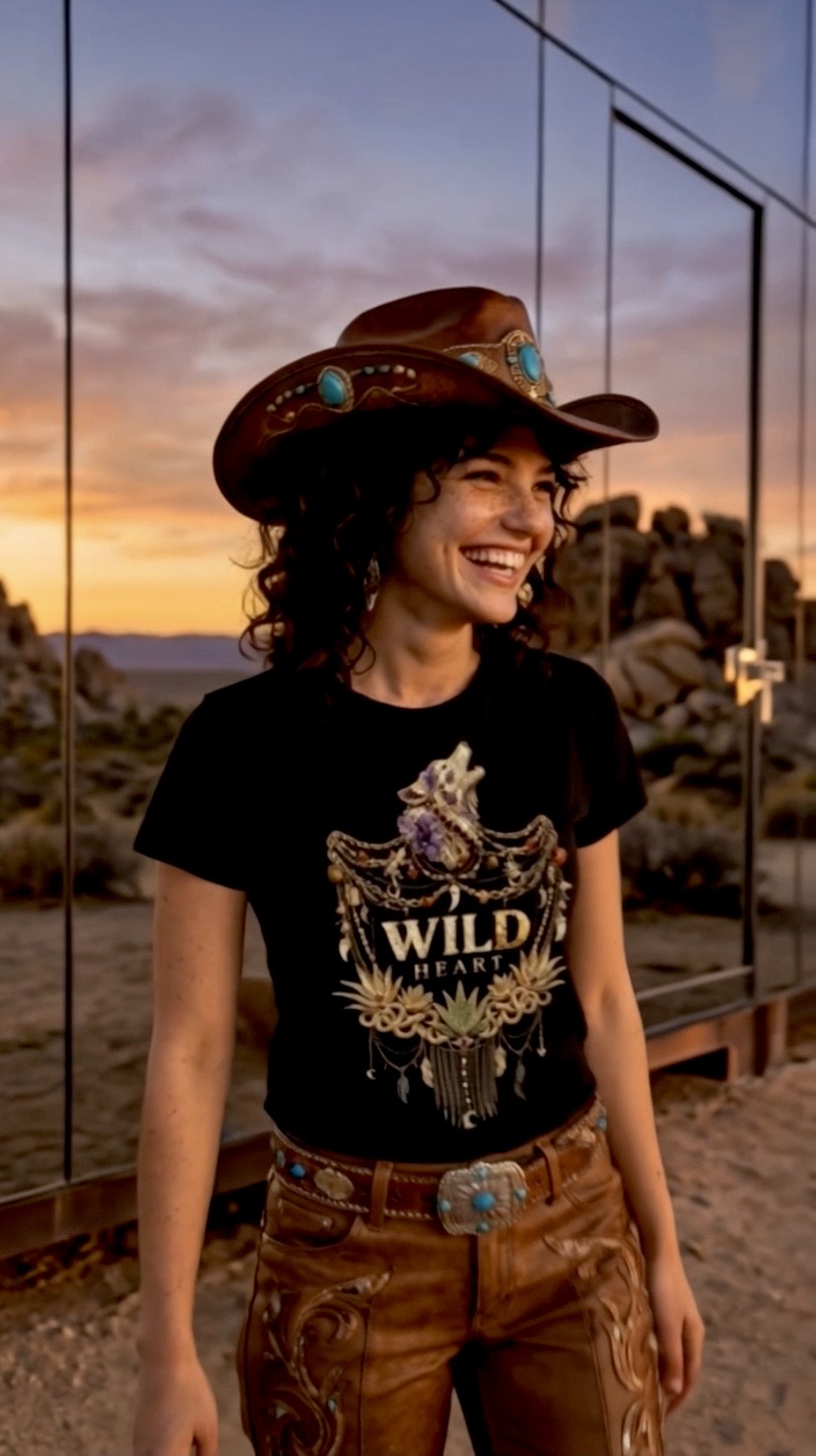 Wild Heart Black Organic Tee