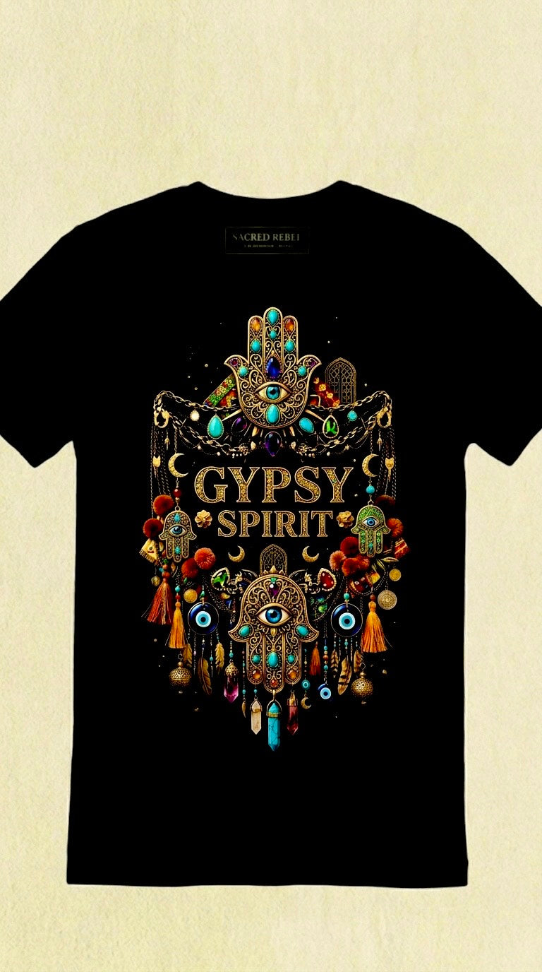 Gypsy Spirit Black Organic Tee