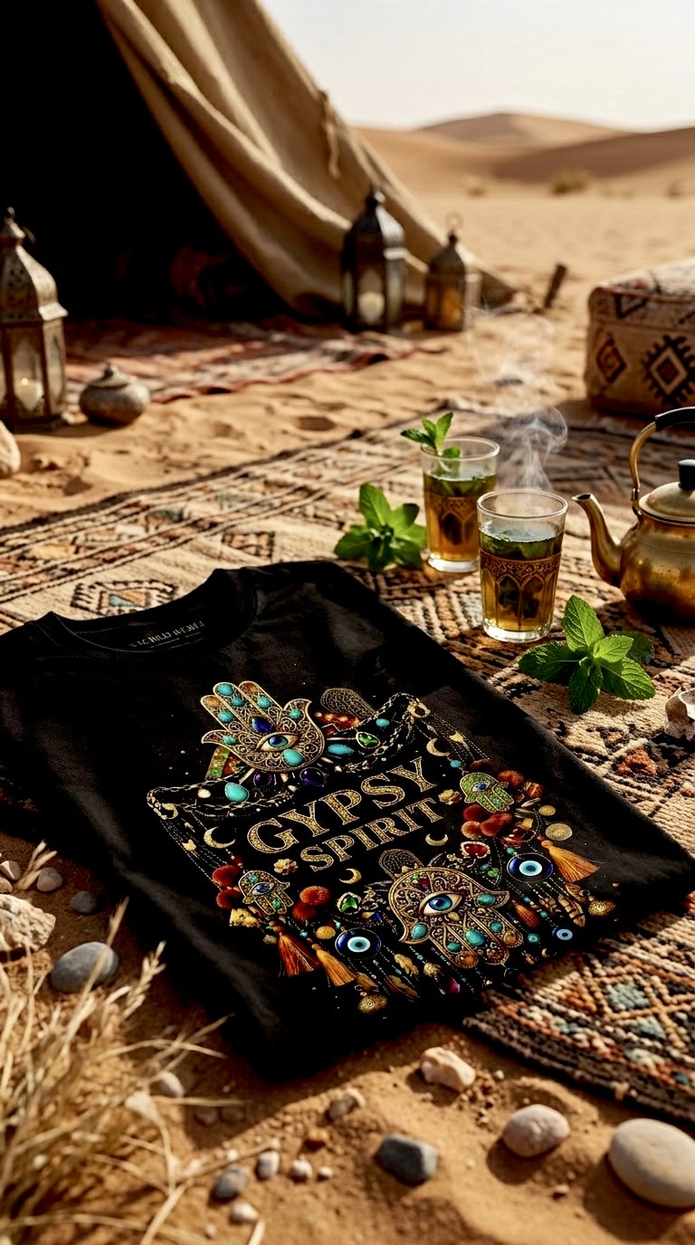 Gypsy Spirit Black Organic Tee