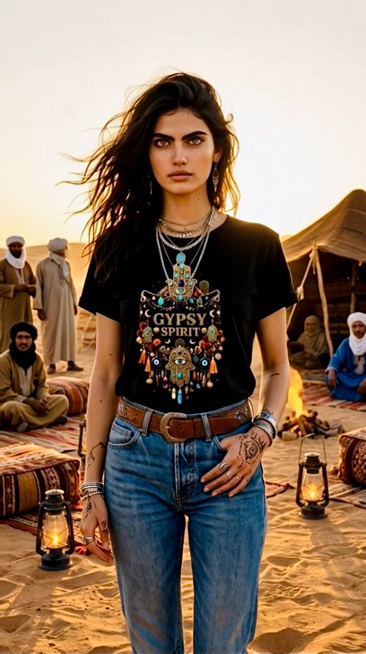 Gypsy Spirit Black Organic Tee