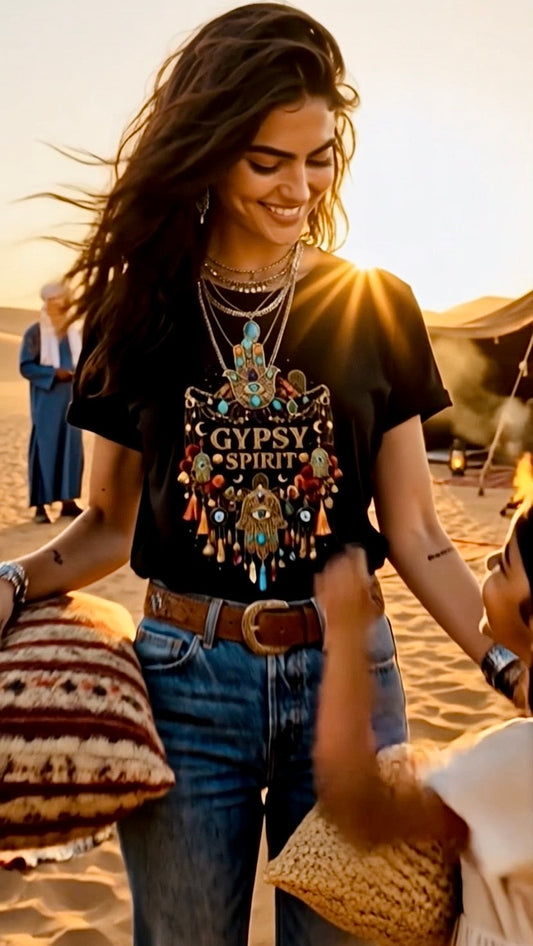 Gypsy Spirit Black Organic Tee