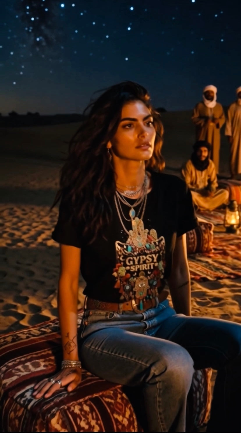 Gypsy Spirit Black Organic Tee
