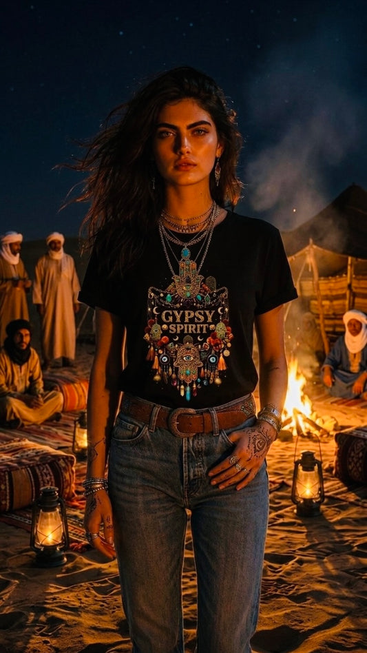 Gypsy Spirit Black Organic Tee