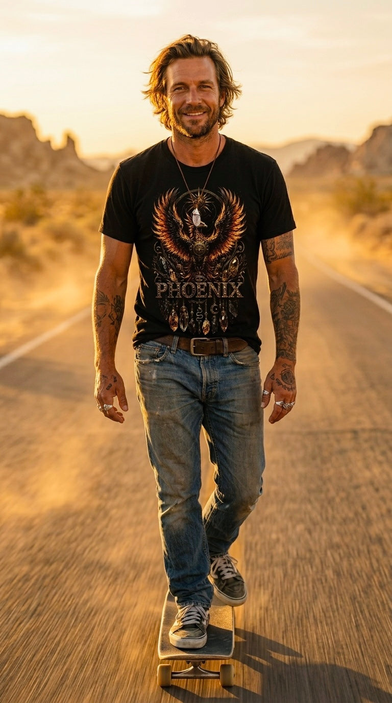 Phoenix Black Organic Tee