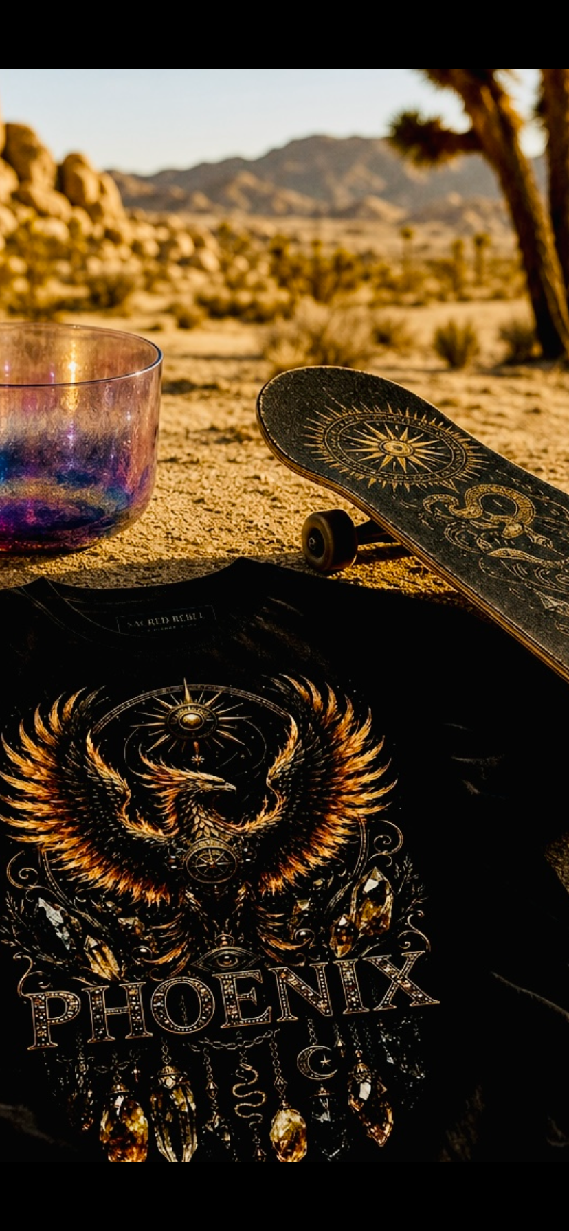 Phoenix Black Organic Tee