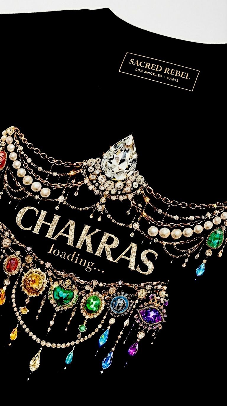 Chakras Loading - Organic Black Tee